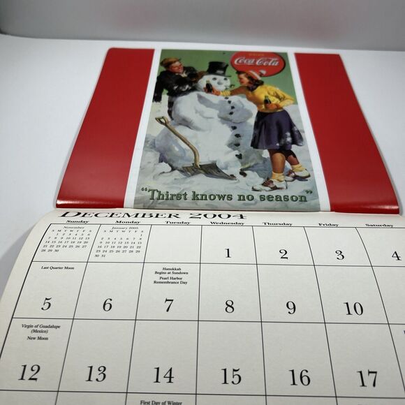 2004 COCA-COLA 16 MONTH CALENDAR Coke Coca-Cola Advertising Retro Images - Picture 6 of 10